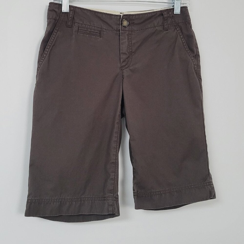 Vintage Y2K Banana Republic Outlet Brown Bermuda Walking Shorts 100% Cotton